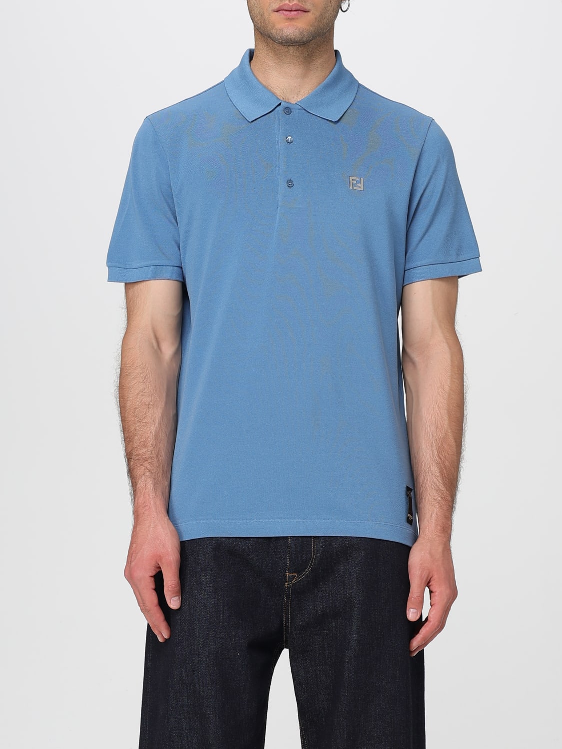 FENDI POLO: Polo homme Fendi, Bleu - Img 1
