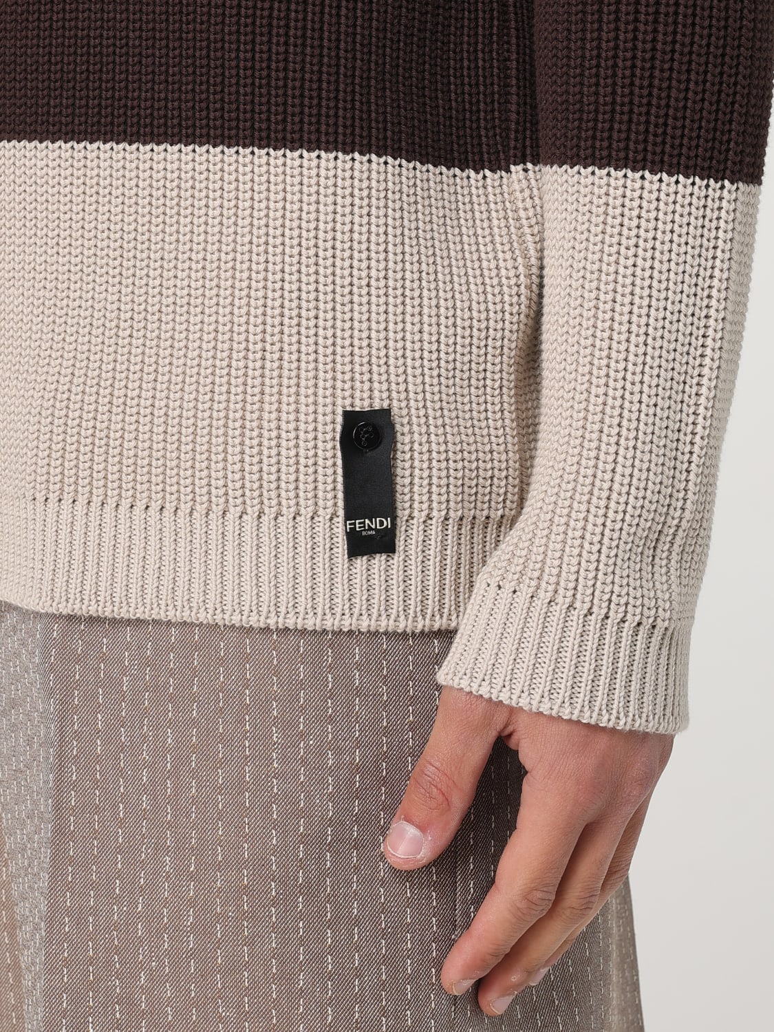 FENDI POLO SHIRT: Polo shirt men Fendi, Beige - Img 5