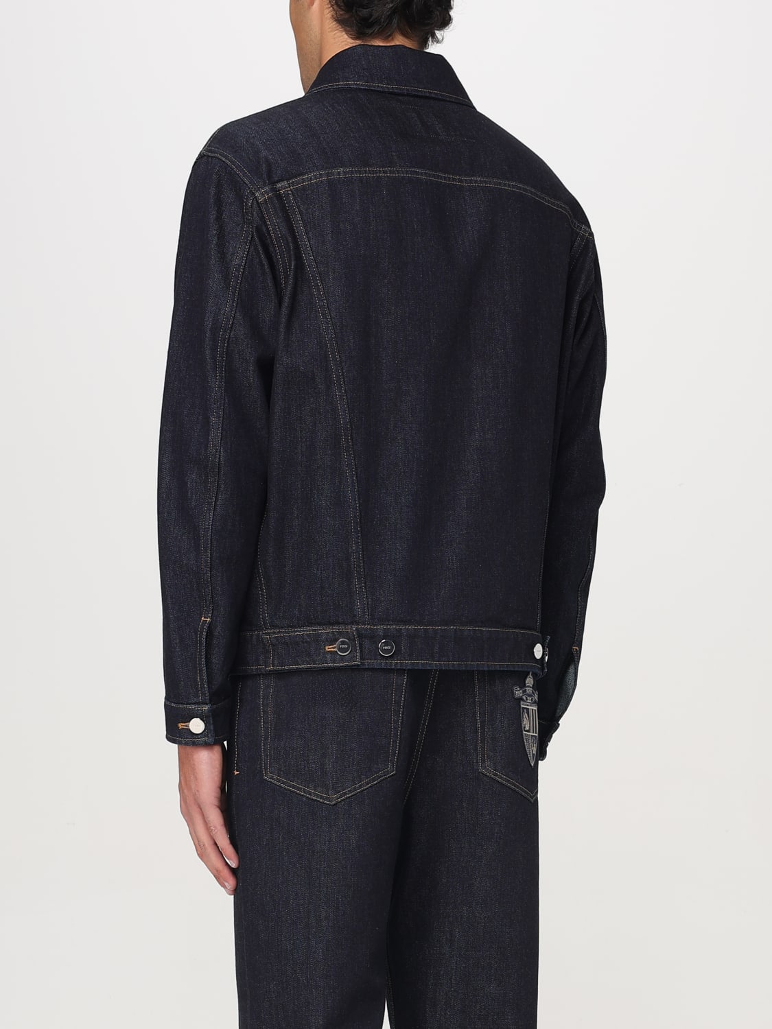 FENDI GIACCA: Giacca Fendi in denim di cotone , Denim - Img 3