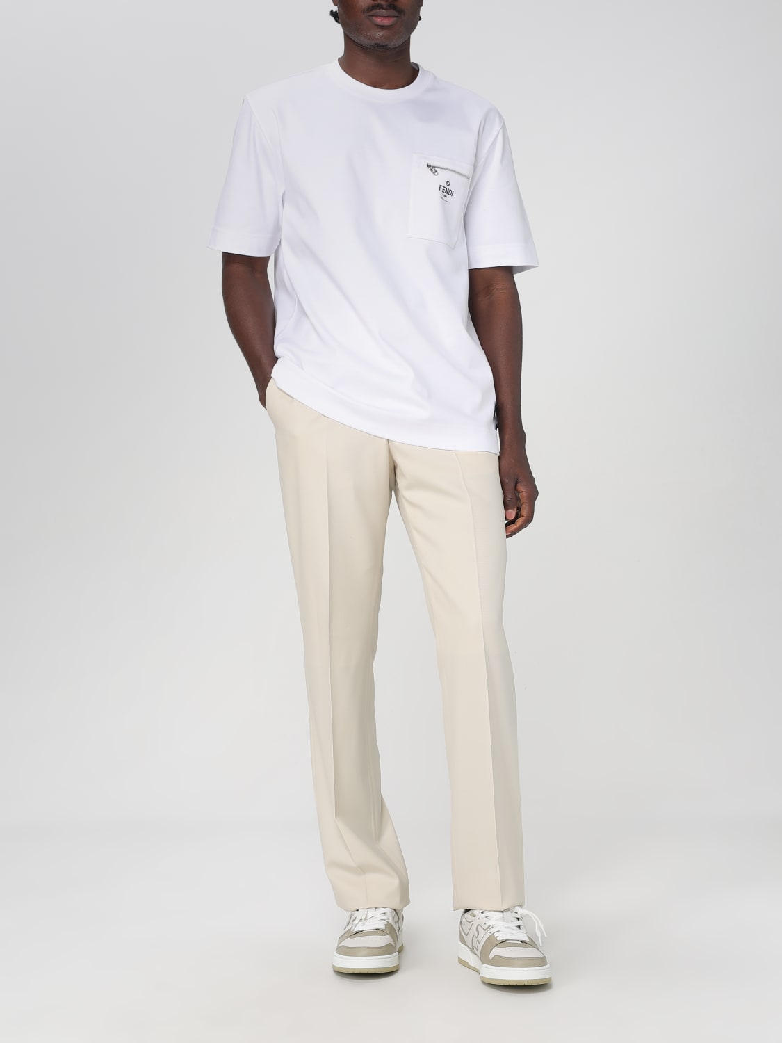 FENDI T-SHIRT: T-shirt men Fendi, White - Img 2