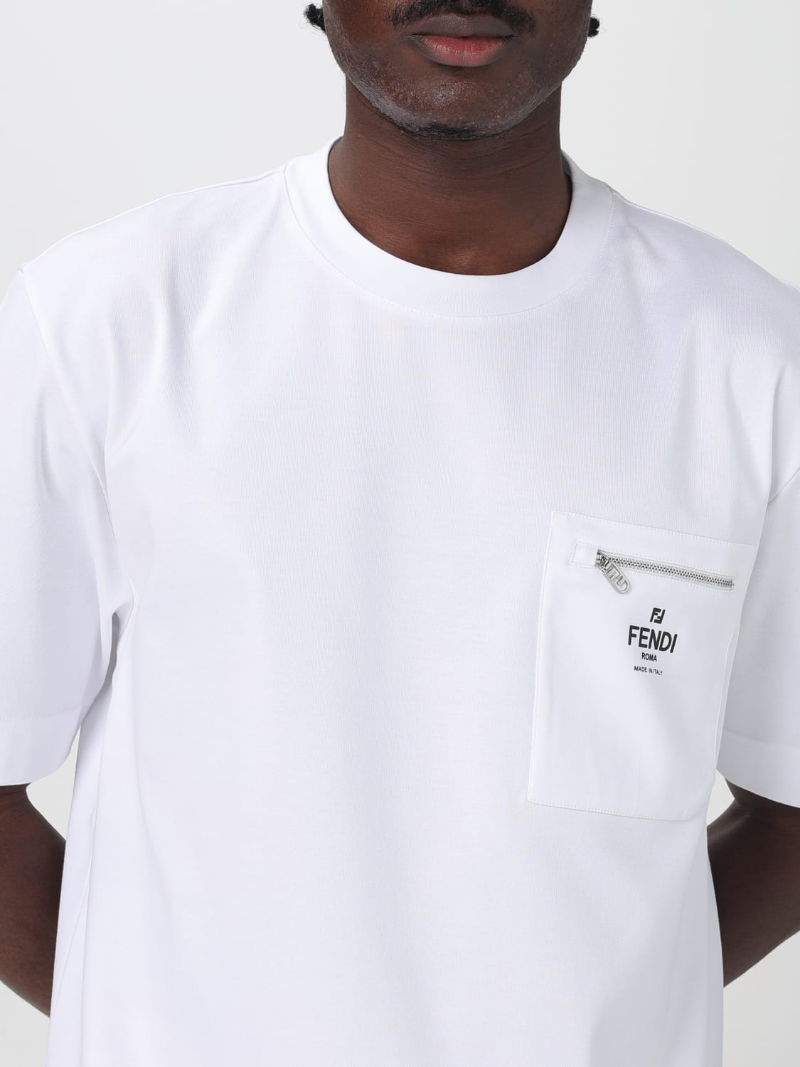 FENDI: T-shirt men - White | Fendi t-shirt FY0936ARYR online