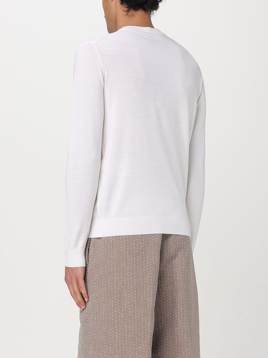 FENDI MAGLIA: Pullover Fendi in lana vergine , Bianco - Img 3