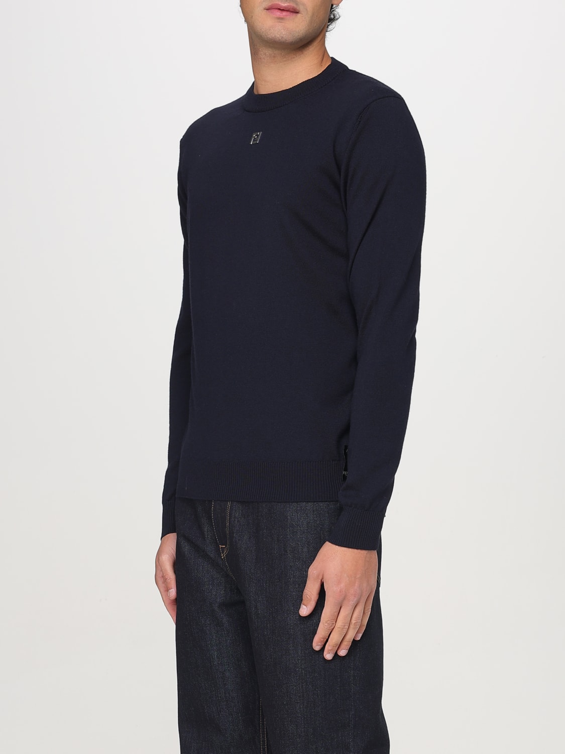 FENDI PULLOVER: Pullover herren Fendi, Blau - Img 4