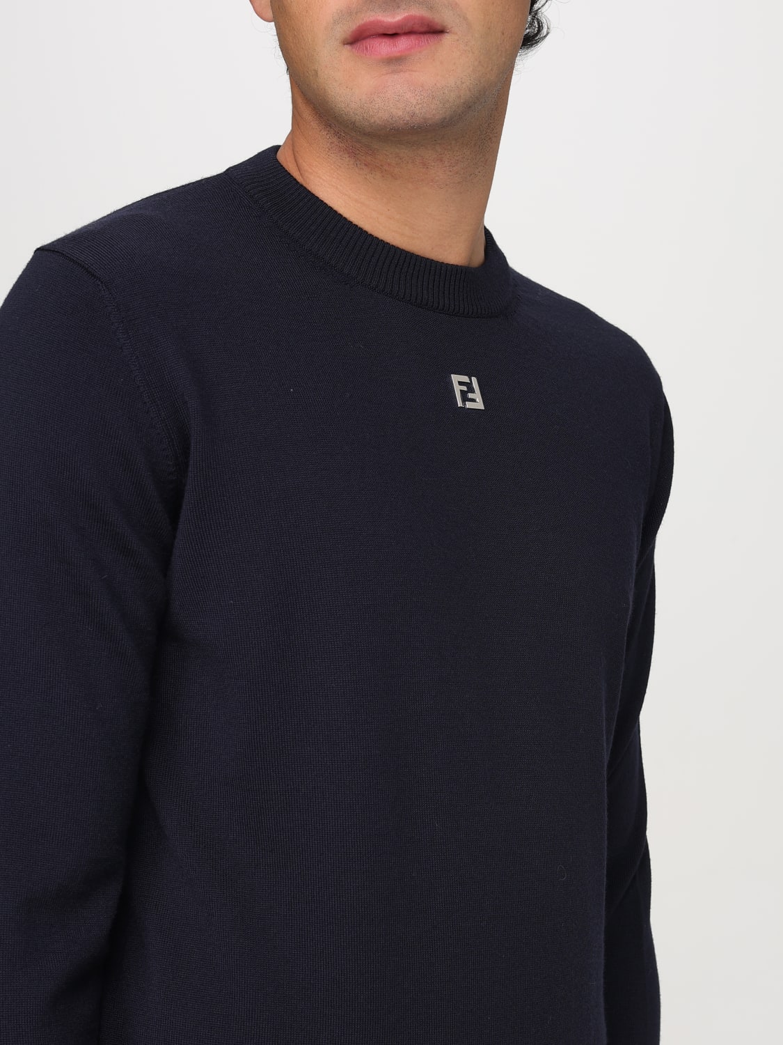 FENDI PULLOVER: Pullover herren Fendi, Blau - Img 5
