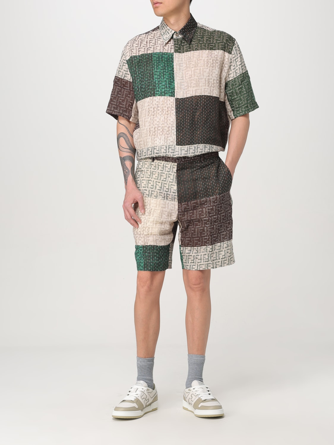 FENDI CHEMISE: Chemise homme Fendi, Beige - Img 2