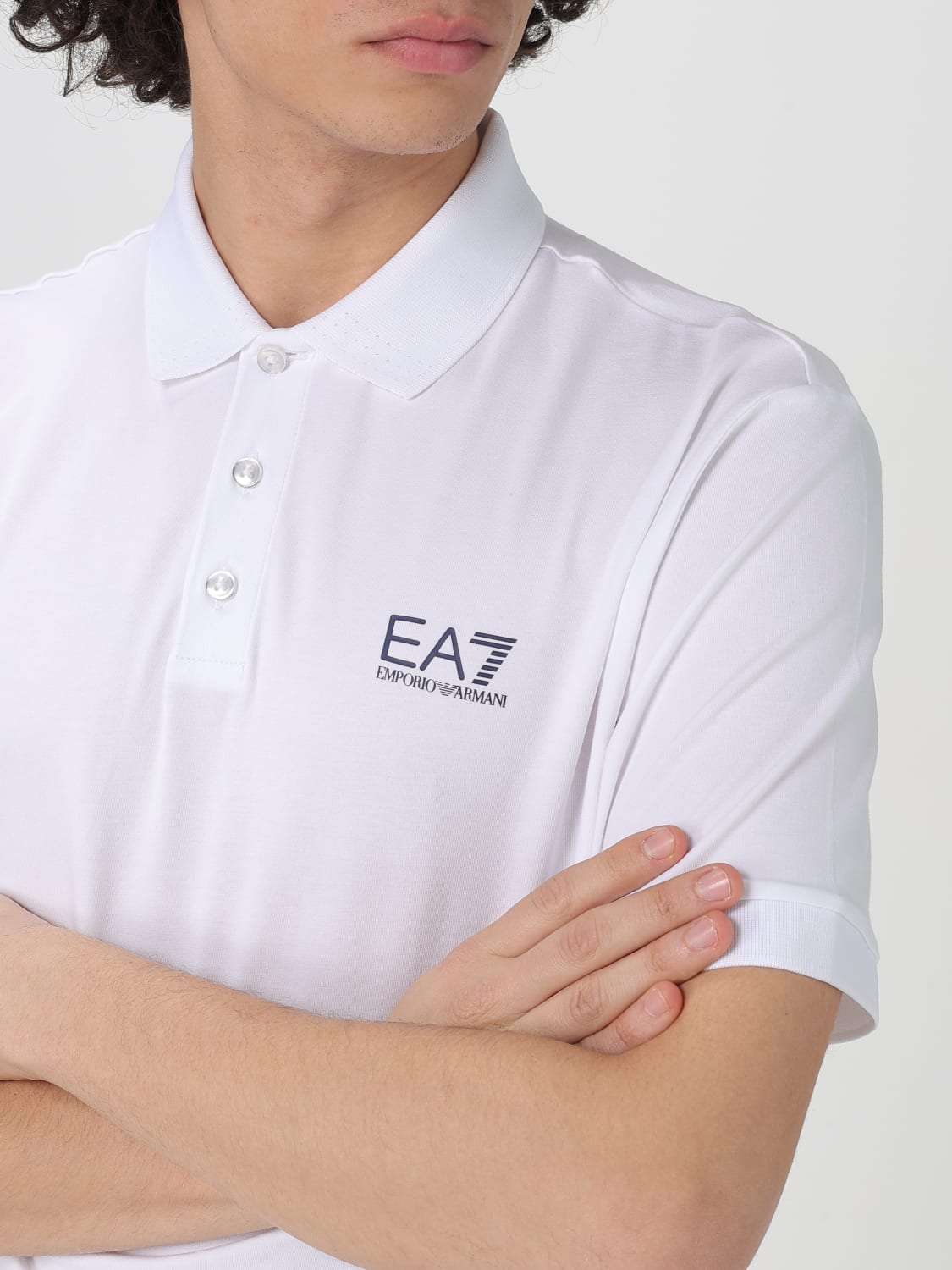 EA7 POLO SHIRT: Polo shirt men Ea7, White - Img 3