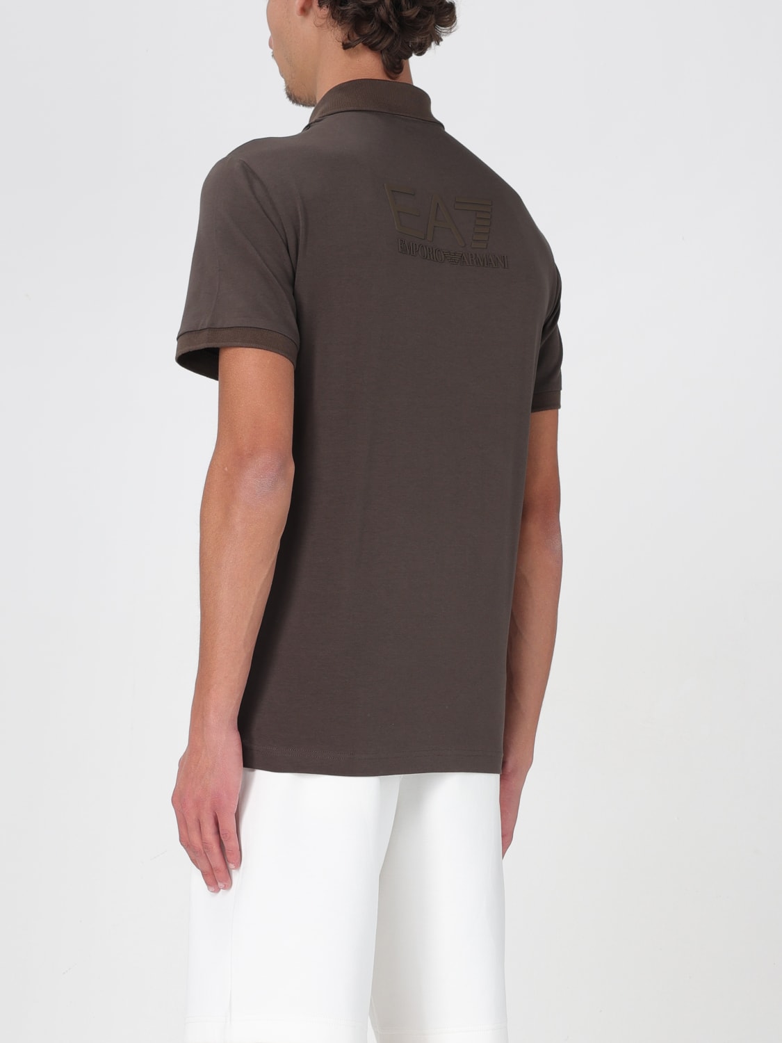 EA7 POLO SHIRT: Polo shirt men Ea7, Brown - Img 2