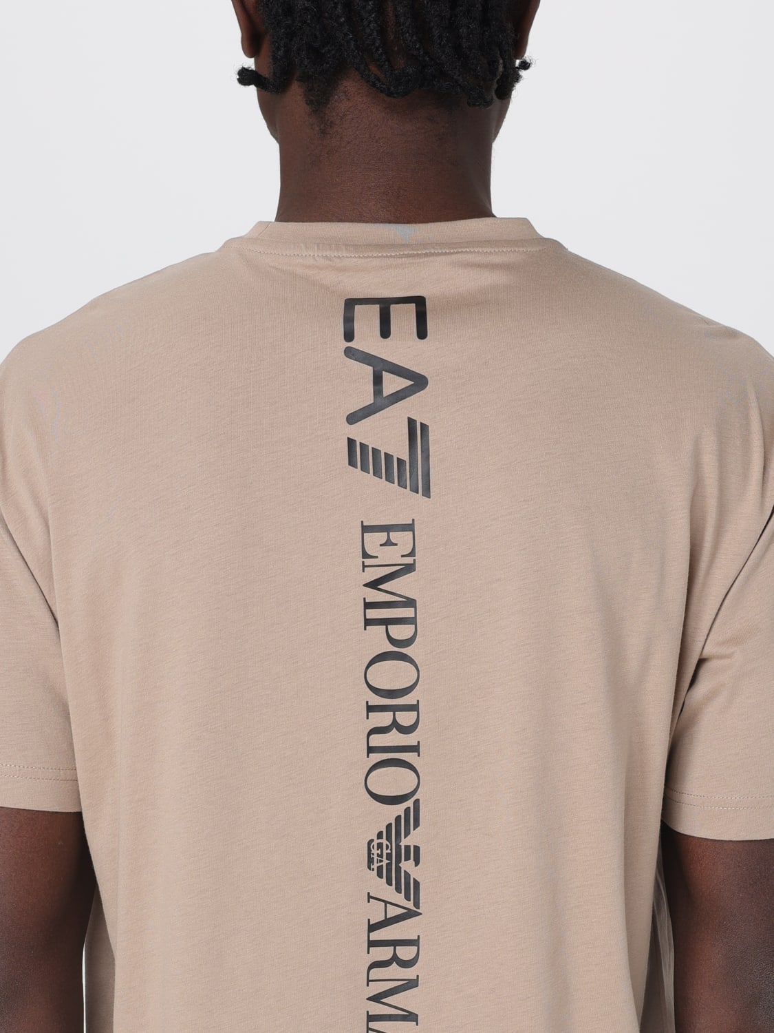 EA7 T恤: T恤 男士 Ea7, 米色 - Img 3