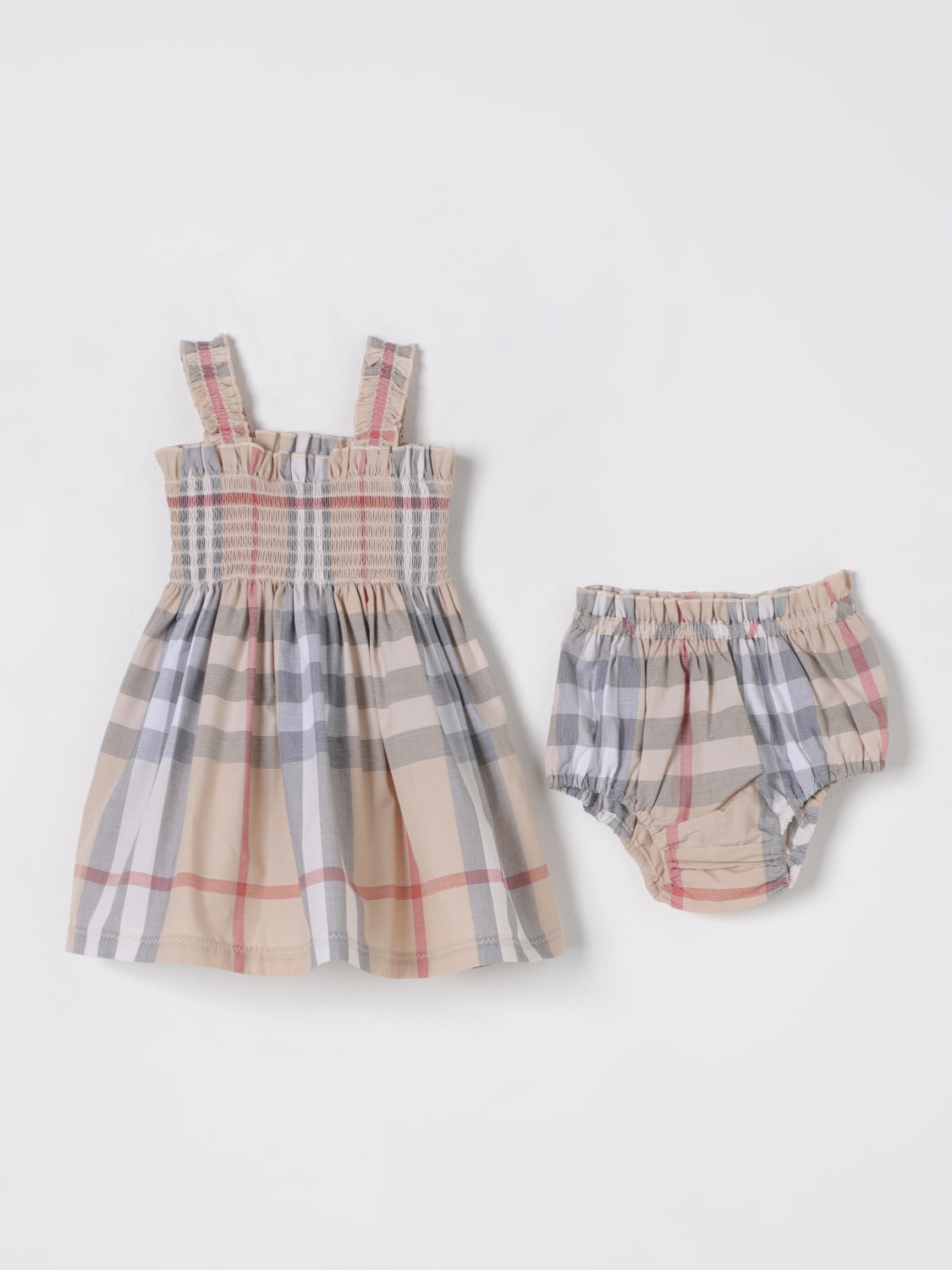 BURBERRY ROMPER: Romper kids Burberry, Beige - Img 2