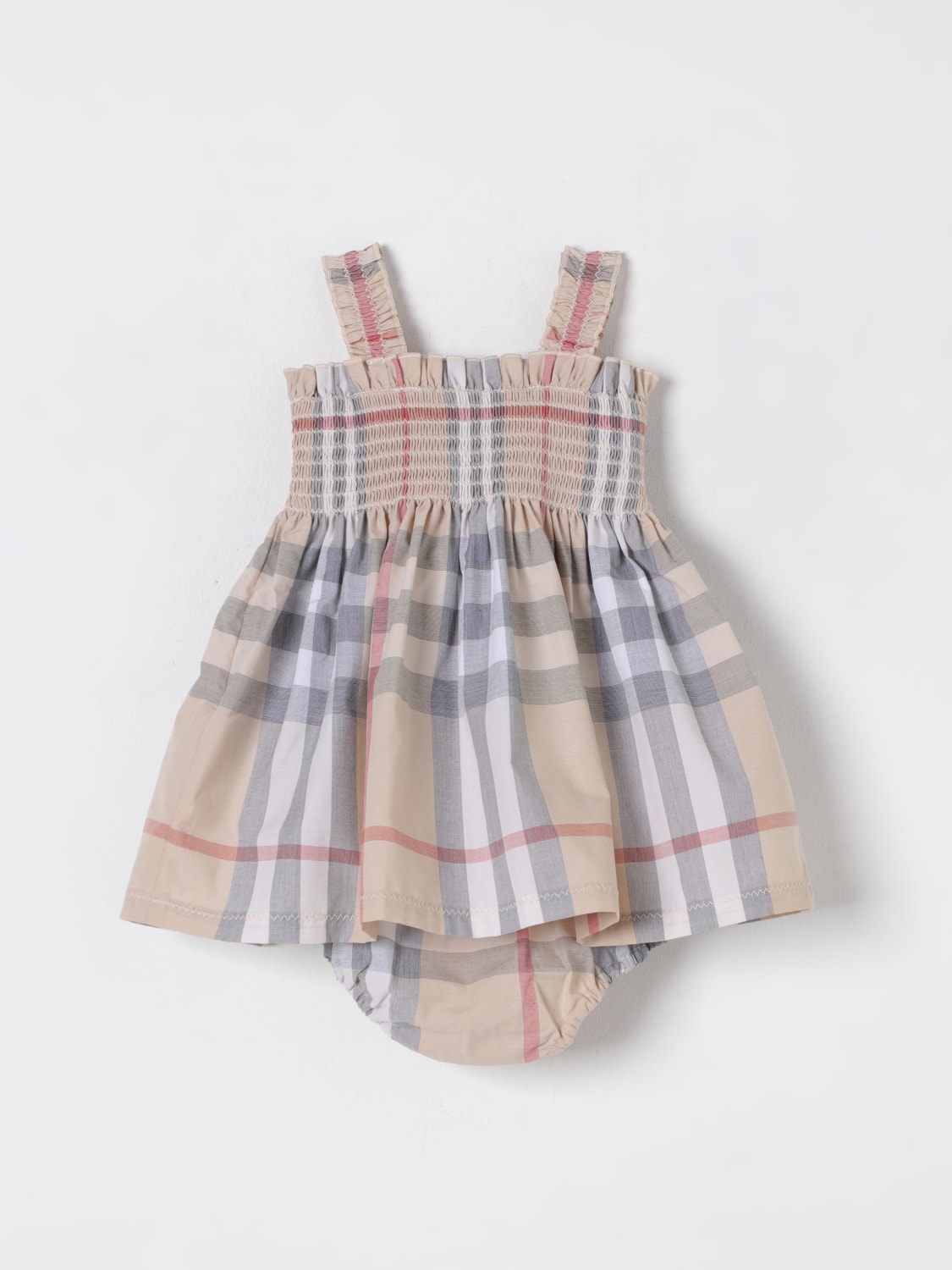 BURBERRY ROMPER: Romper kids Burberry, Beige - Img 3