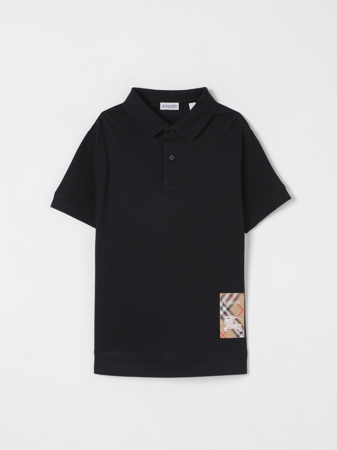 BURBERRY: Polo shirt kids - Black | Burberry polo shirt