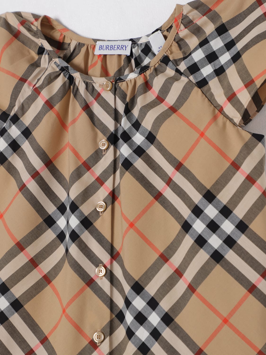 BURBERRY DRESS: Dress kids Burberry, Beige - Img 3