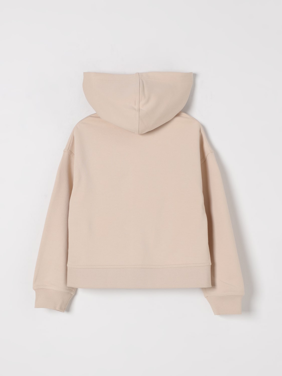 BURBERRY MAGLIA: Felpa in cotone con toppa check Burberry, Avorio - Img 2