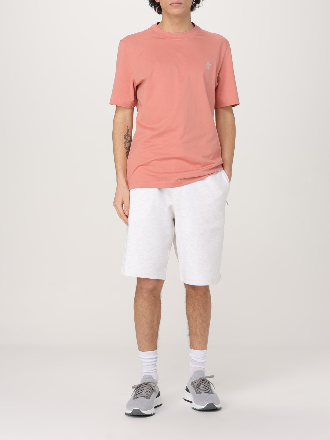 Tシャツ・カットソー BRUNELLO CUCINELLI Men T-shirt Coral M0B138440 C2395 BRUNELLO CUCINELLI: T-shirt men - Coral | Brunello Cucinelli