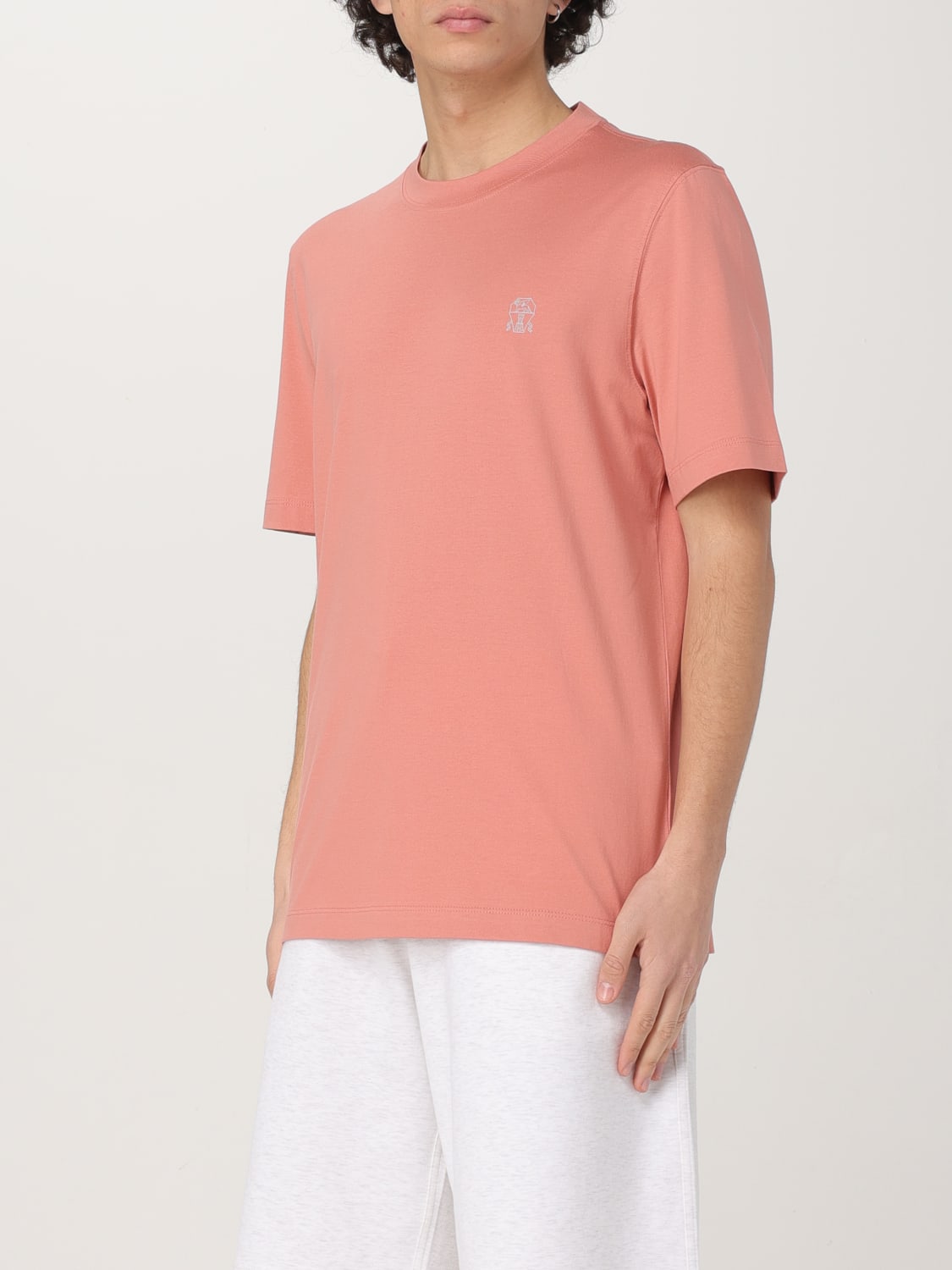 Tシャツ・カットソー BRUNELLO CUCINELLI Men T-shirt Coral M0B138440 C2395 BRUNELLO CUCINELLI: T-shirt men - Coral | Brunello Cucinelli