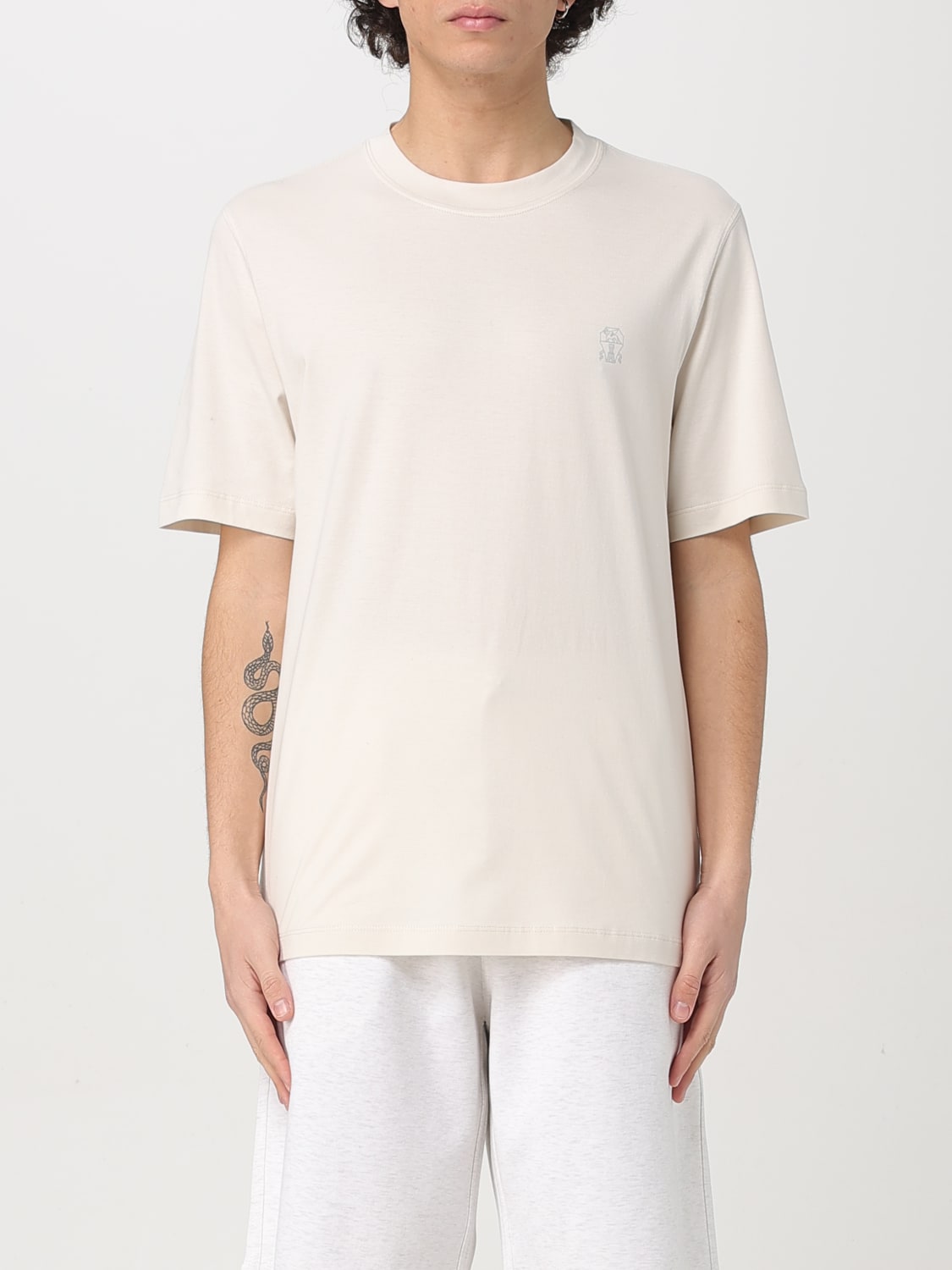 BRUNELLO CUCINELLI: T-shirt men - White 1 | Brunello
