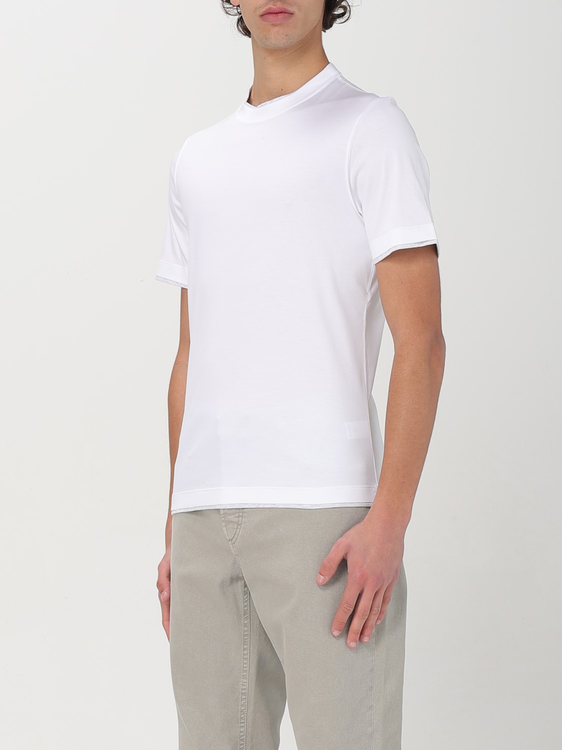 BRUNELLO CUCINELLI T-SHIRT: T-shirt herren Brunello Cucinelli, Weiß - Img 4