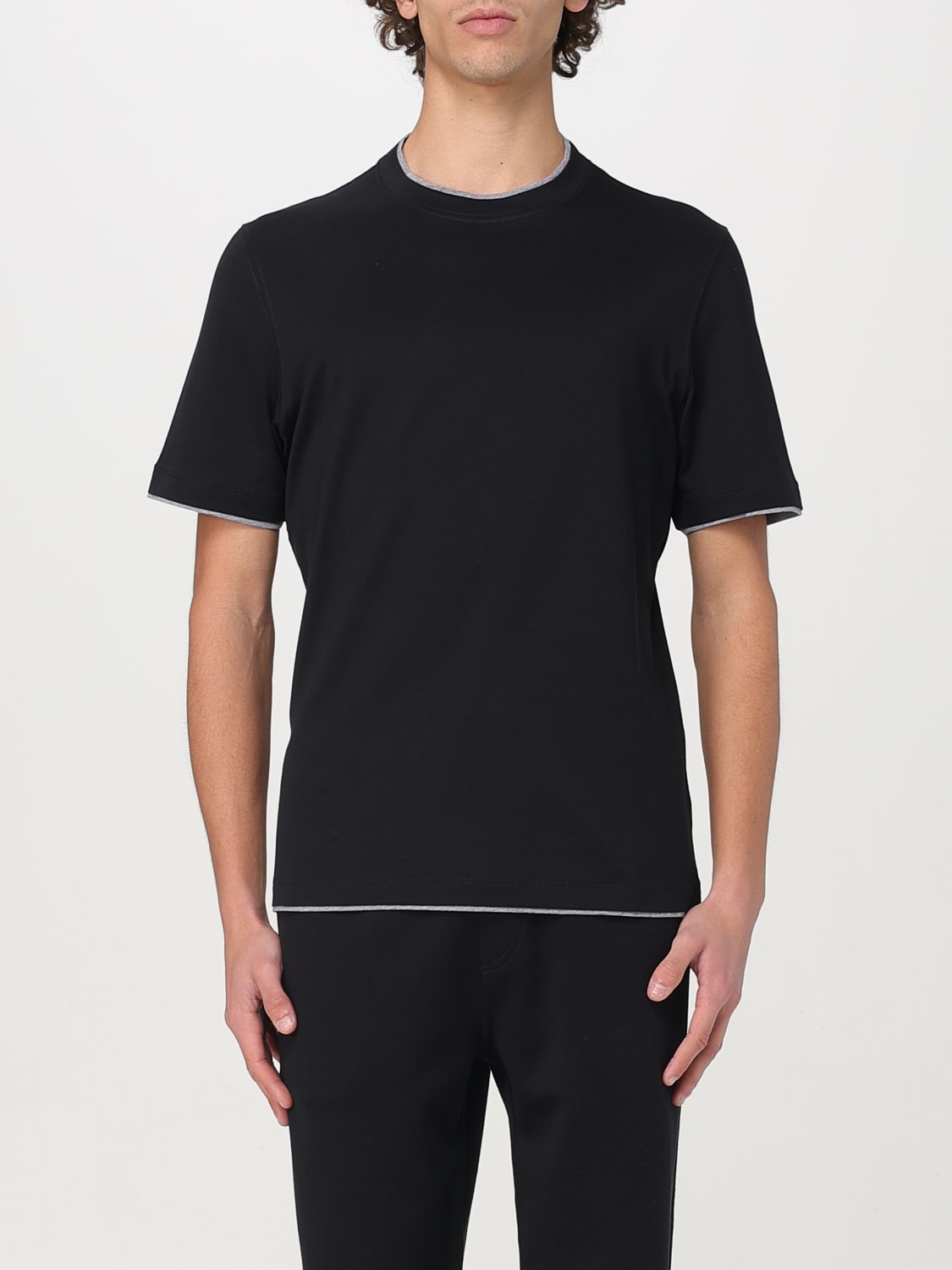 BRUNELLO CUCINELLI T-SHIRT: T-shirt men Brunello Cucinelli, Black - Img 1