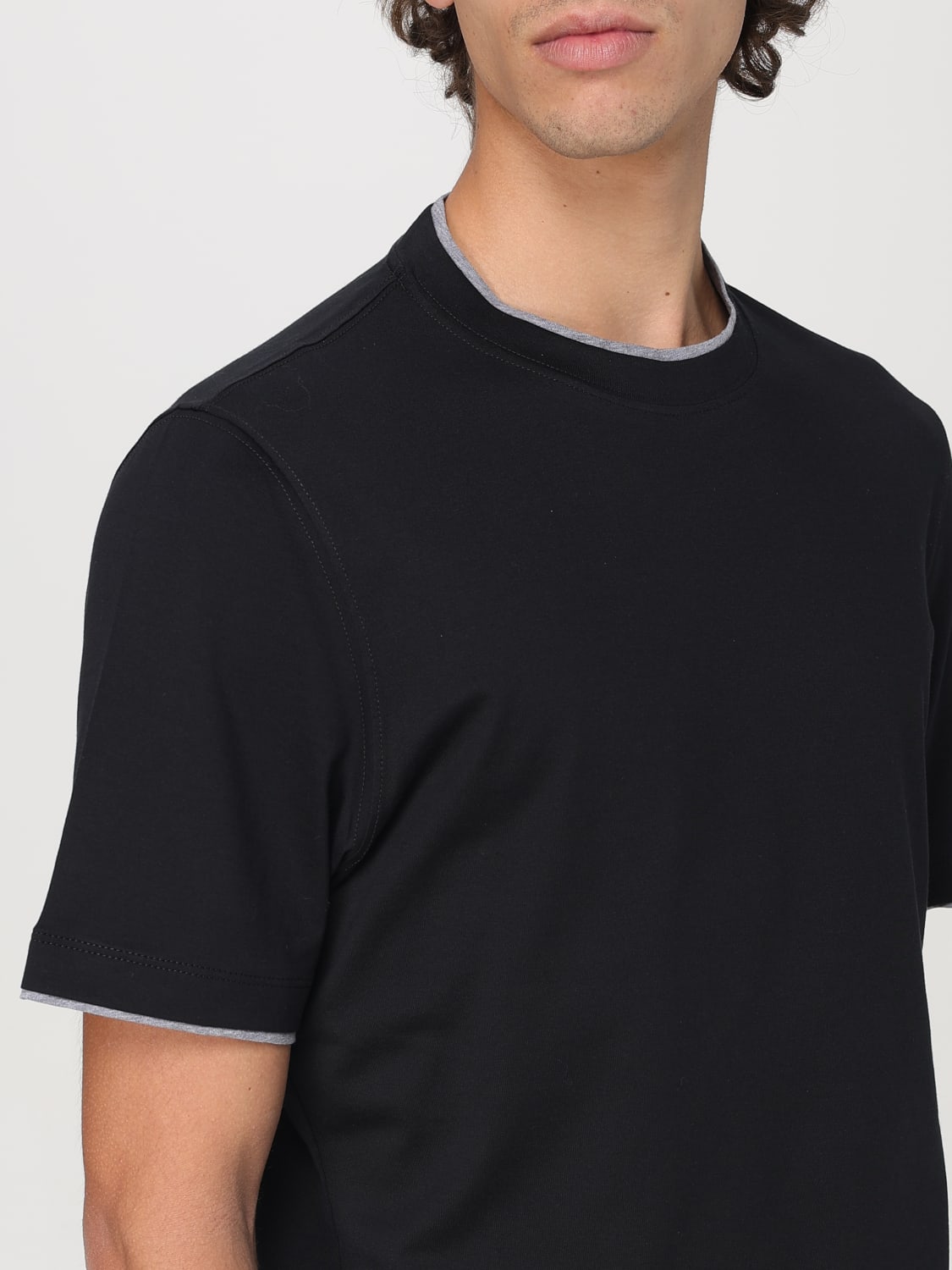 BRUNELLO CUCINELLI T-SHIRT: T-shirt men Brunello Cucinelli, Black - Img 5