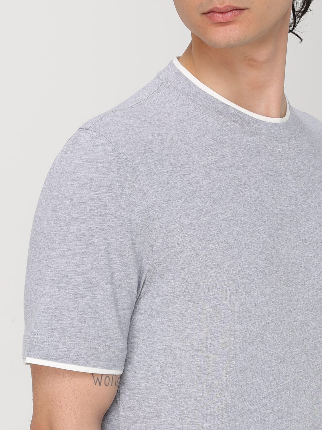 BRUNELLO CUCINELLI T-SHIRT: T-shirt men Brunello Cucinelli, Grey - Img 5