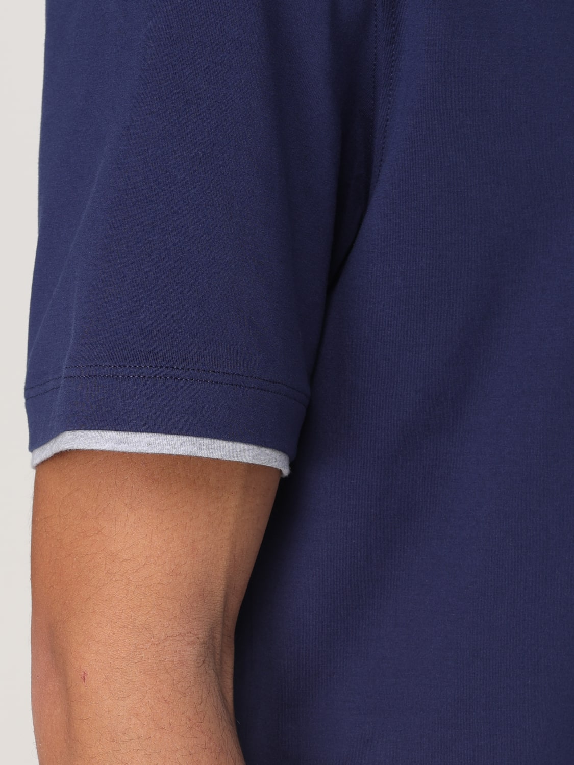BRUNELLO CUCINELLI T-SHIRT: T-shirt men Brunello Cucinelli, Blue 1 - Img 5