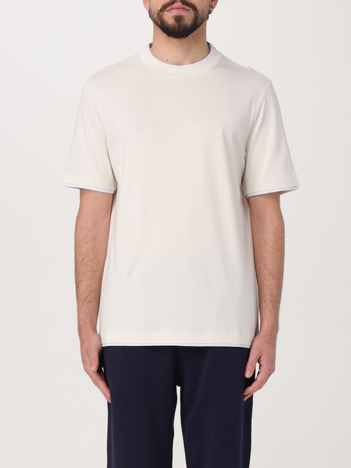 BRUNELLO CUCINELLI T-SHIRT: T-shirt men Brunello Cucinelli, White 1 - Img 1