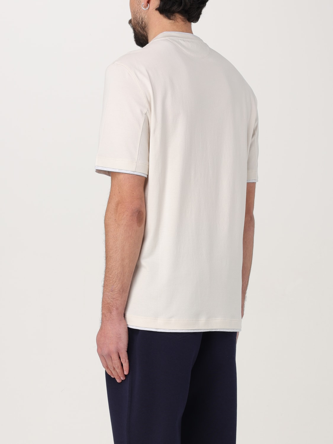 BRUNELLO CUCINELLI T-SHIRT: T-shirt men Brunello Cucinelli, White 1 - Img 3
