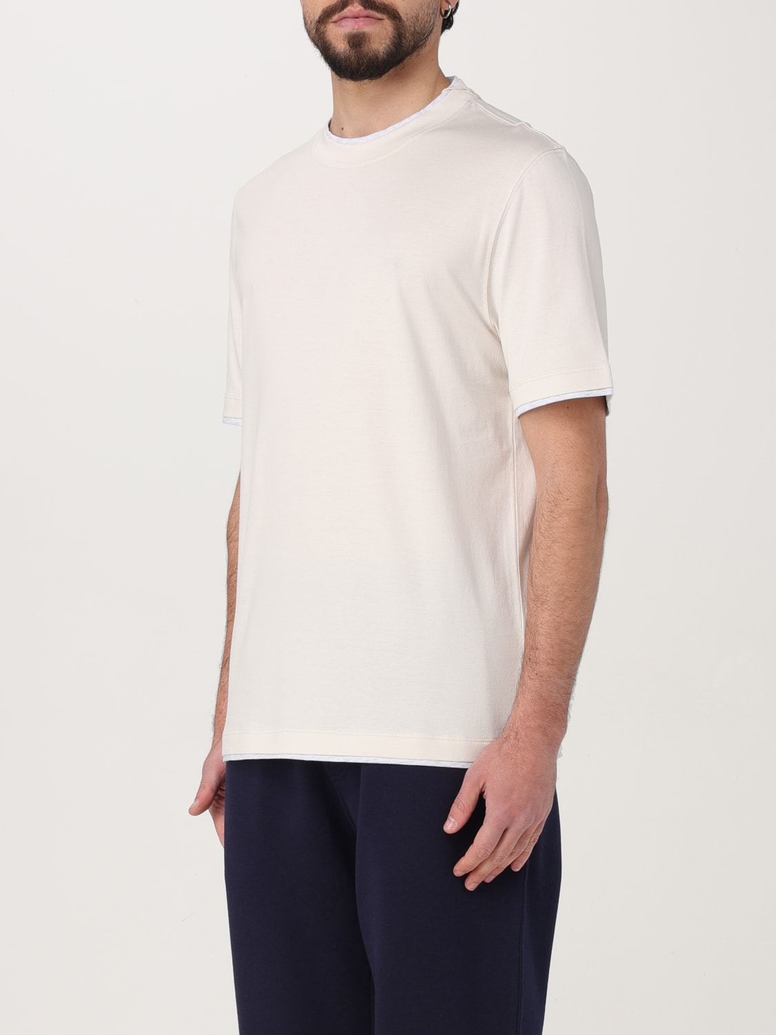 BRUNELLO CUCINELLI T-SHIRT: T-shirt men Brunello Cucinelli, White 1 - Img 4