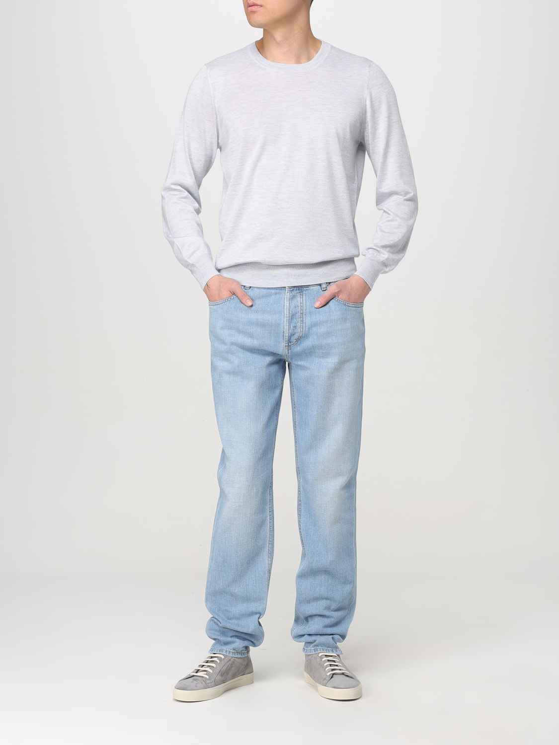 BRUNELLO CUCINELLI SWEATER: Sweater men Brunello Cucinelli, Gnawed Blue - Img 2