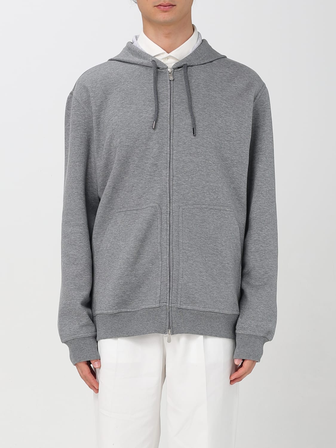 BRUNELLO CUCINELLI SWEATSHIRT: Sweatshirt men Brunello Cucinelli, Grey 3 - Img 1