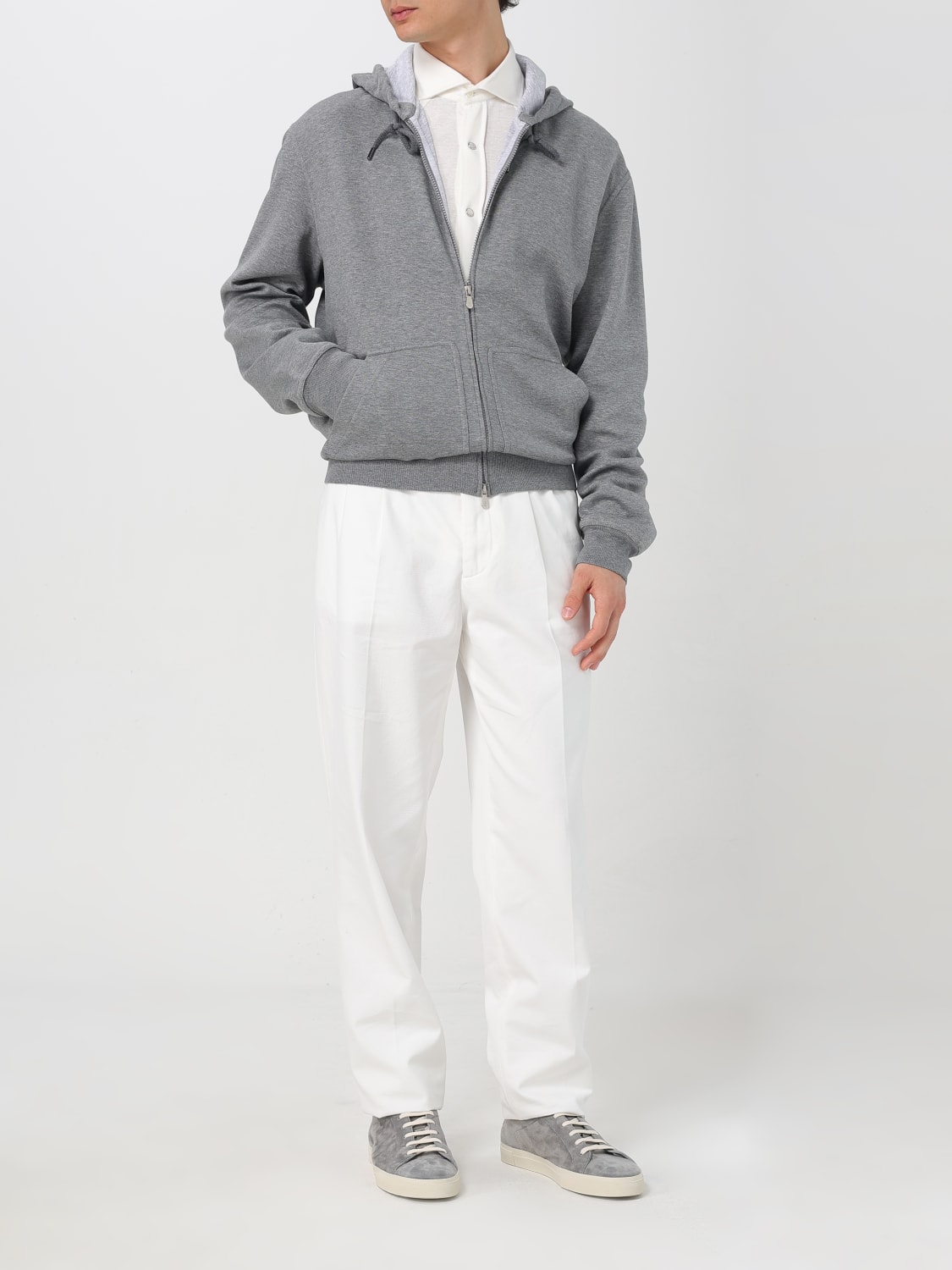 BRUNELLO CUCINELLI SWEATSHIRT: Sweatshirt men Brunello Cucinelli, Grey 3 - Img 2