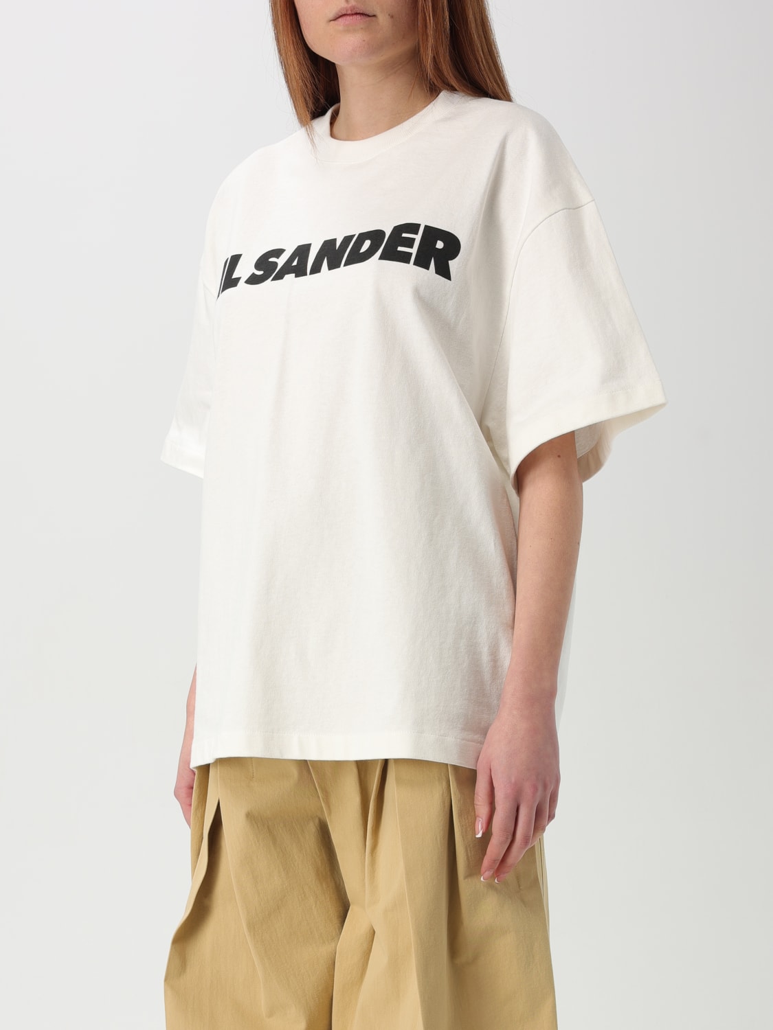 JIL SANDER T-SHIRT: T-shirt woman Jil Sander, Yellow Cream - Img 4