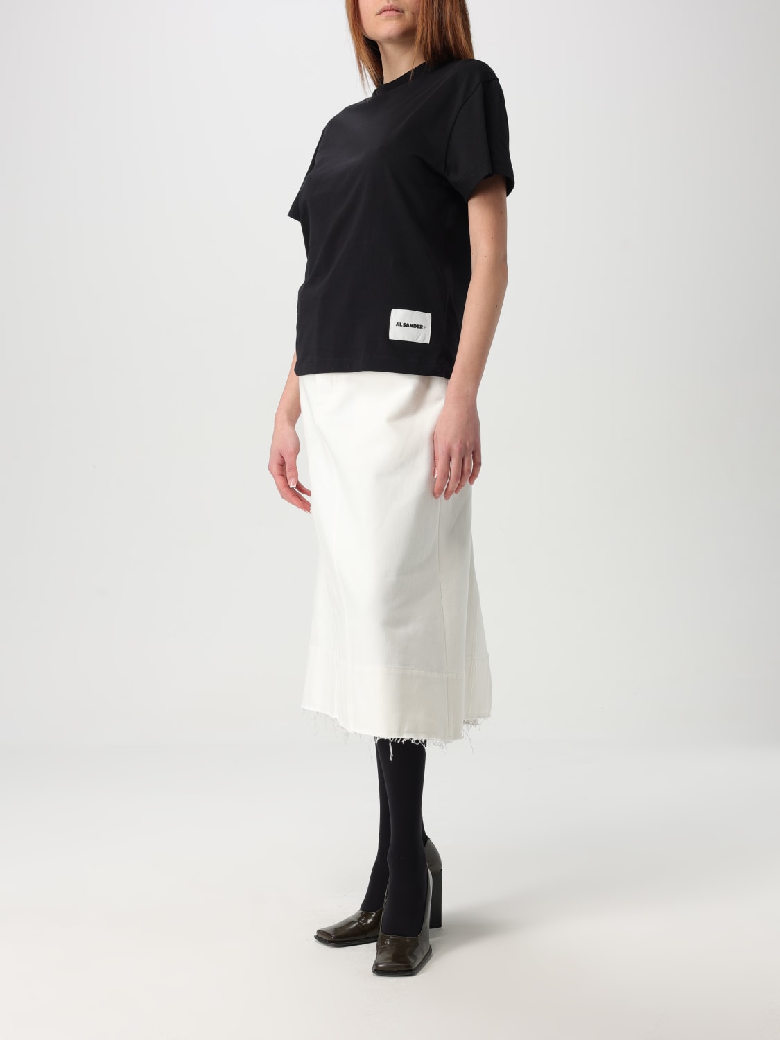 スカート Jil Sander SS25 Midi skirt (J02MA0264J46655 001) JIL SANDER: Skirt woman - White | Jil Sander skirt