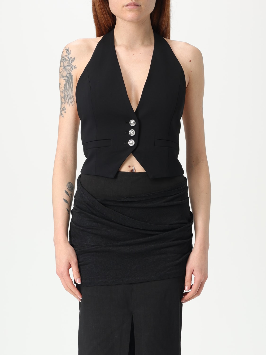 PINKO CHALECO: Chaleco mujer Pinko, Negro - Img 1