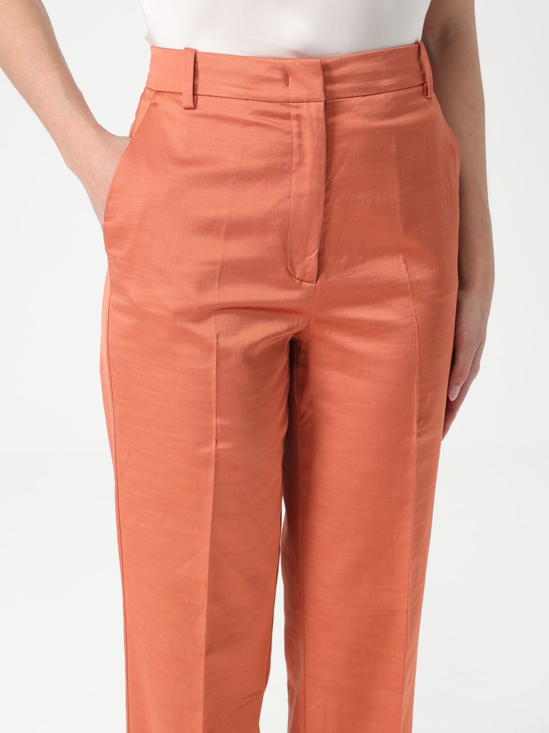 パンツ PINKO Woman Pants Burnt 104945A2DF L55 PINKO: Pants woman - Burnt | Pinko pants 104945A2DF online