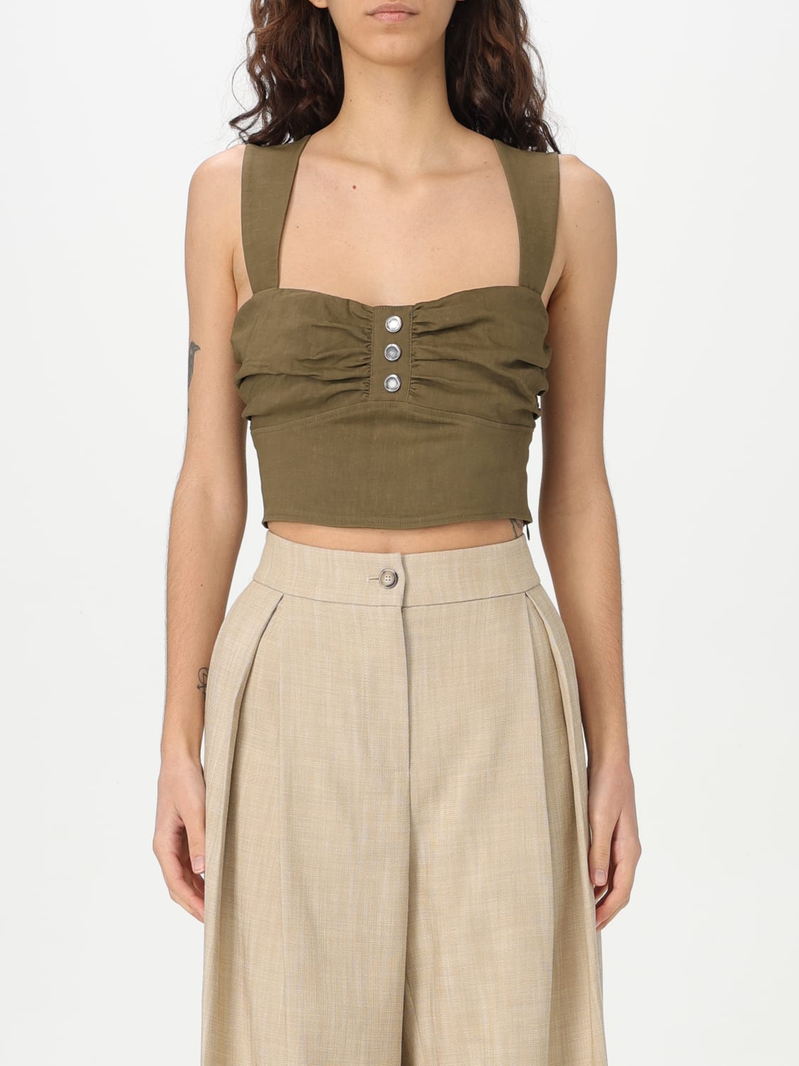 PINKO TOP: Top woman Pinko, Military - Img 1