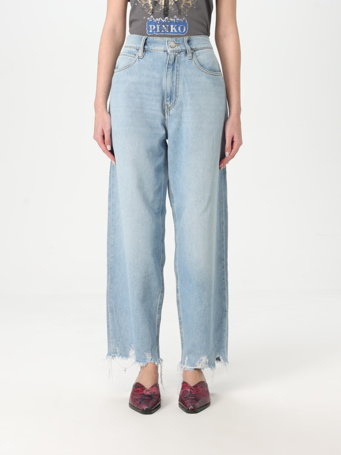 デニム・ジーパン PINKO Women Denim Pants 103857A2E5 PJN Blue PINKO: Jeans woman - Denim | Pinko jeans 103857A2E5 online