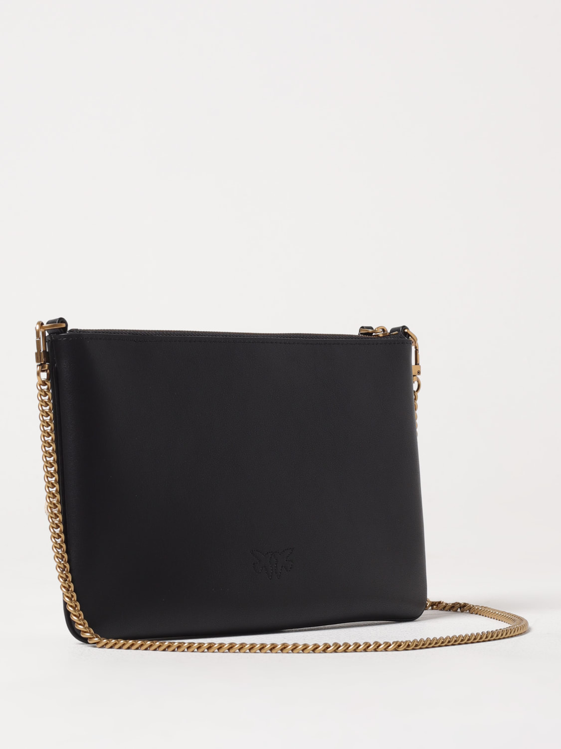 PINKO CLUTCH: Pinko leather crossbody bag, Black - Img 2