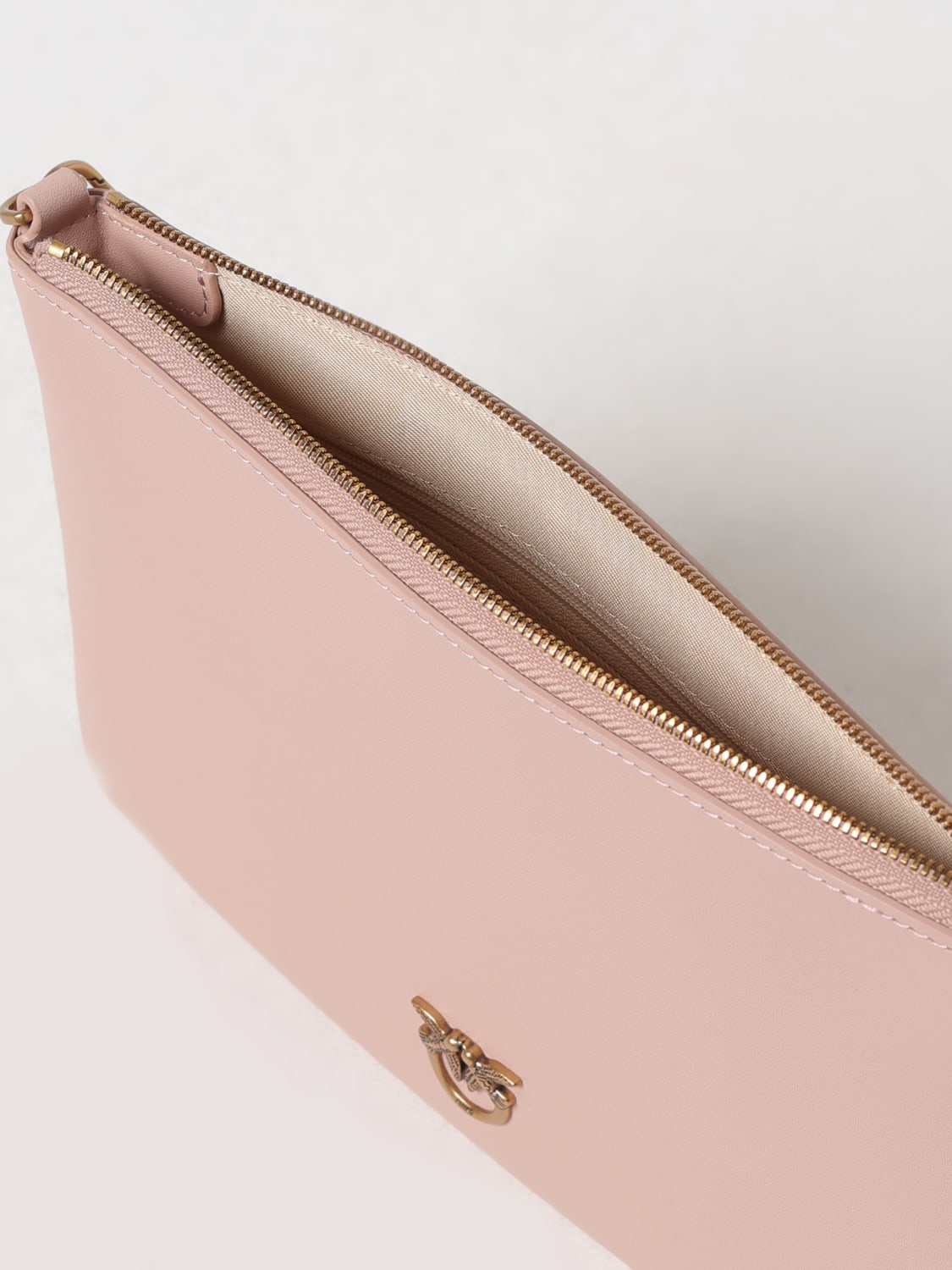 PINKO CLUTCH: Borsa a tracolla Pinko in pelle , Cipria - Img 3