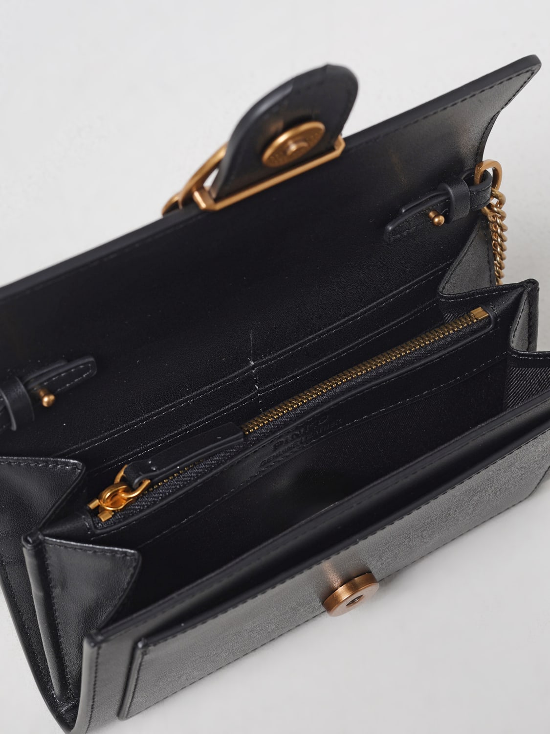 PINKO PORTAFOGLIO: Portafoglio Pinko Love One Wallet C in pelle , Nero - Img 3