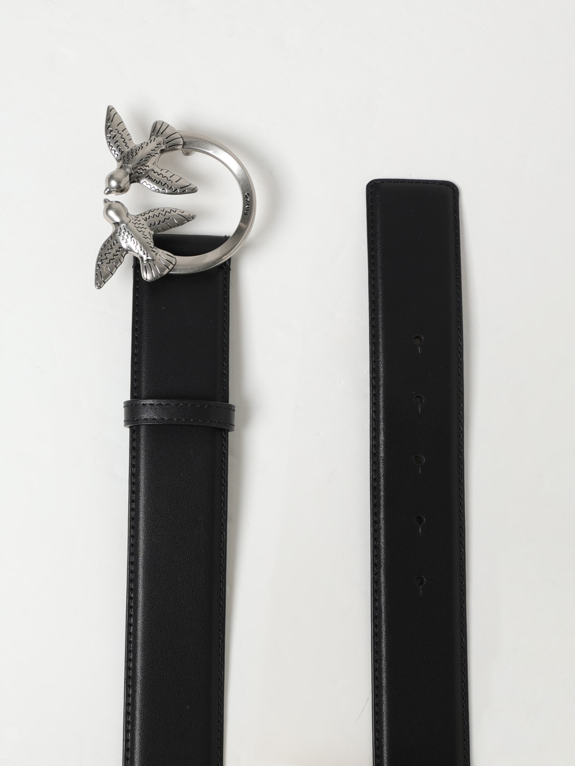 ベルト PINKO Woman Belt Leather 100120A0F1 L84Q Pinko Love Berry H4 leather belt for women 100120a0f1 Black