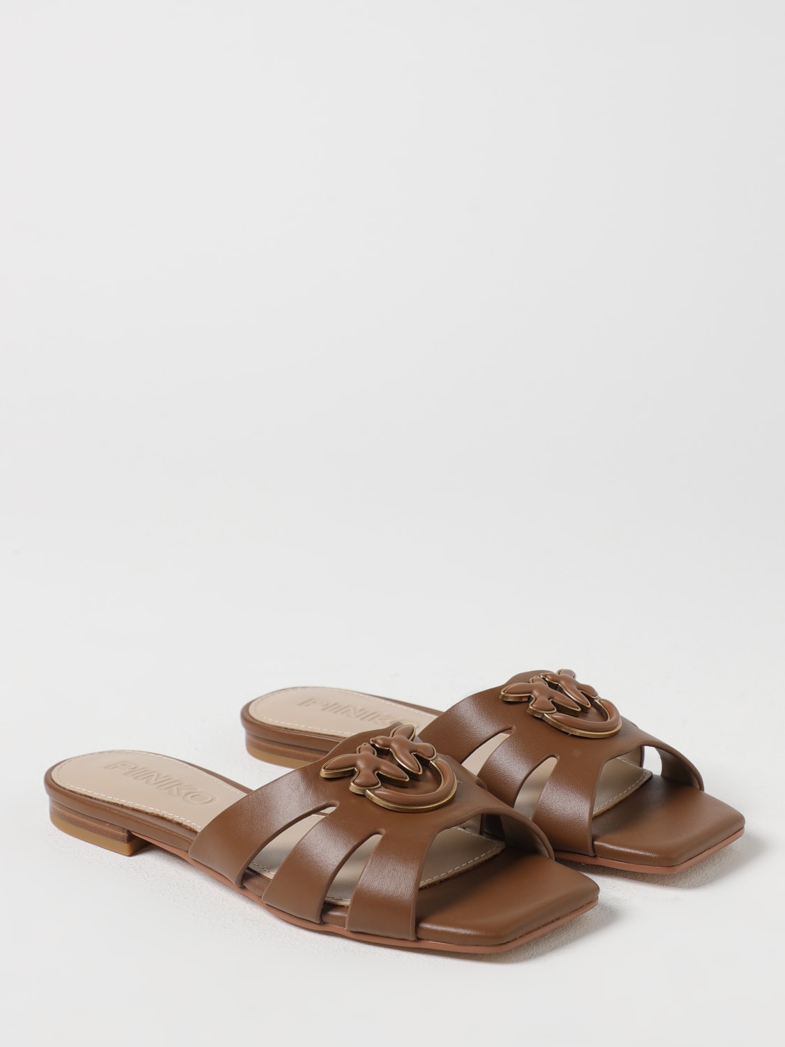シューズ・サンダルその他 PINKO Woman Flat sandals Beige SD0063P001 D01 PINKO Kate 03 Sandals | Black | FARFETCH JO