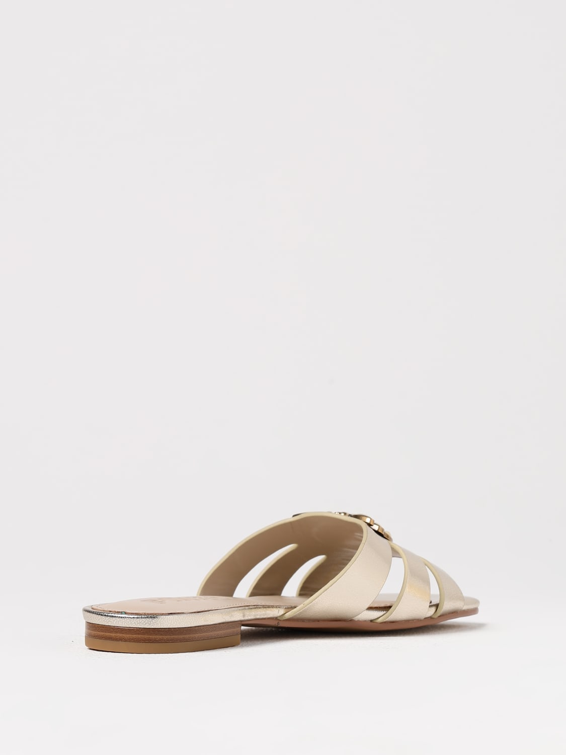 PINKO: Shoes woman - Gold | Pinko flat sandals SD0313P049