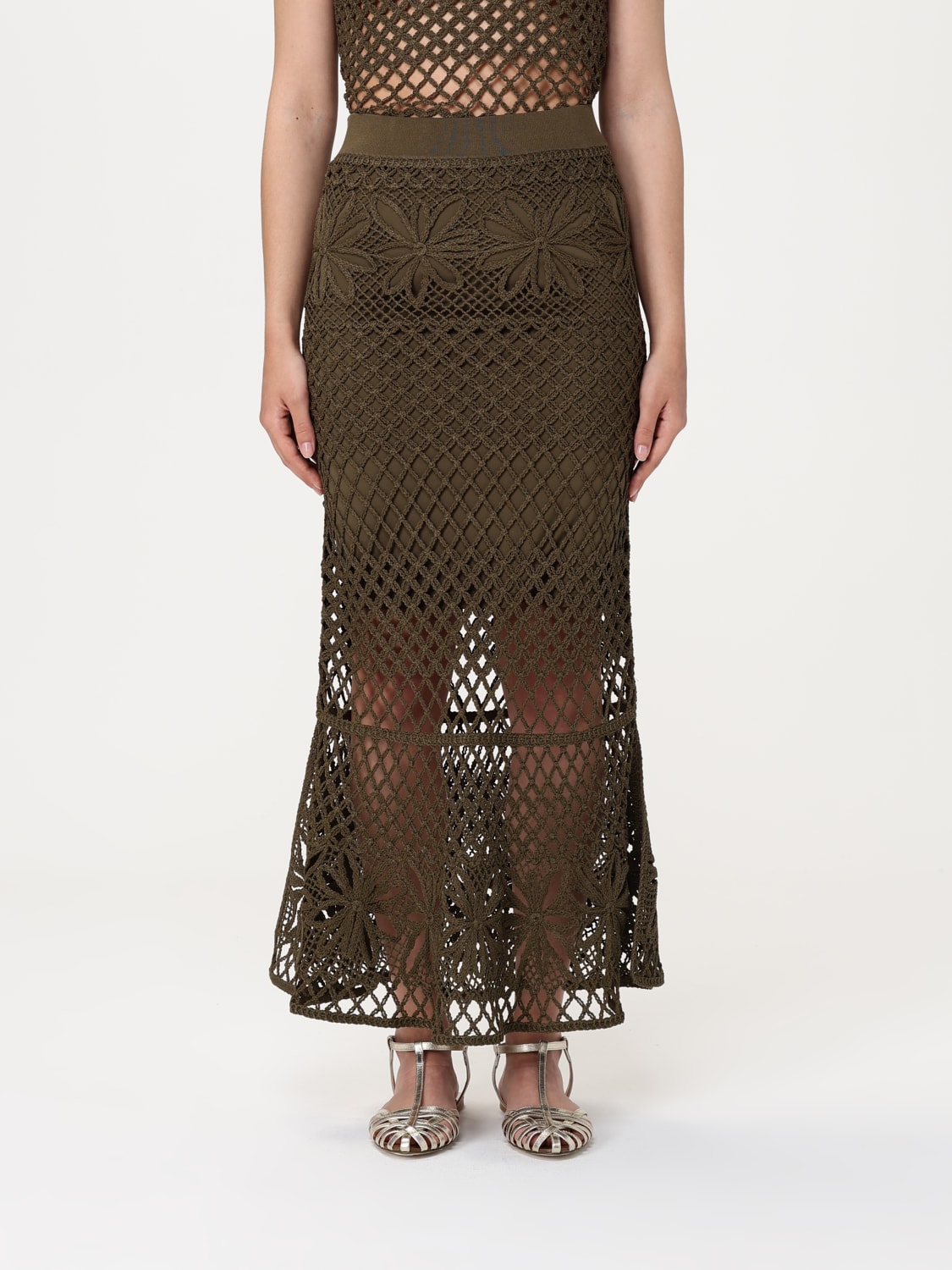 スカート PINKO Woman Skirt Green 104732A2FF X26 PINKO: Skirt woman - Green | Pinko skirt 104732A2FF online