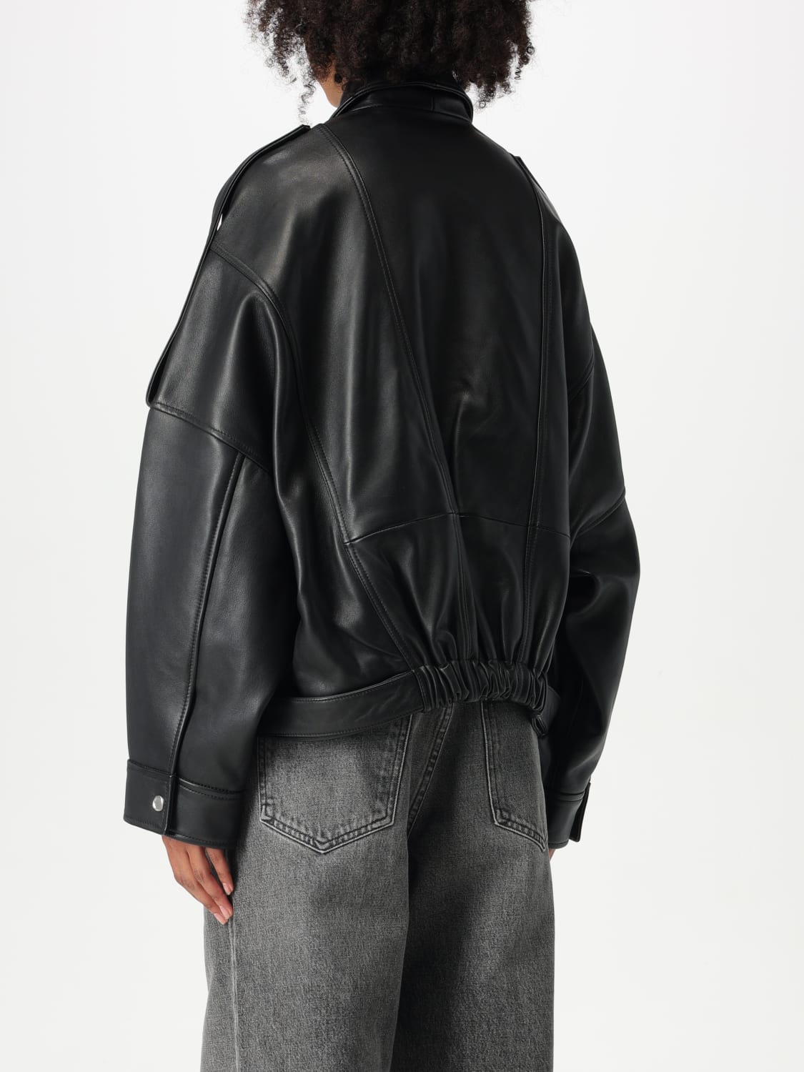 ジャケット PINKO Woman Jacket Leather 104877A21L L83 PINKO: Jacket woman - Black | Pinko jacket 104877A21L online