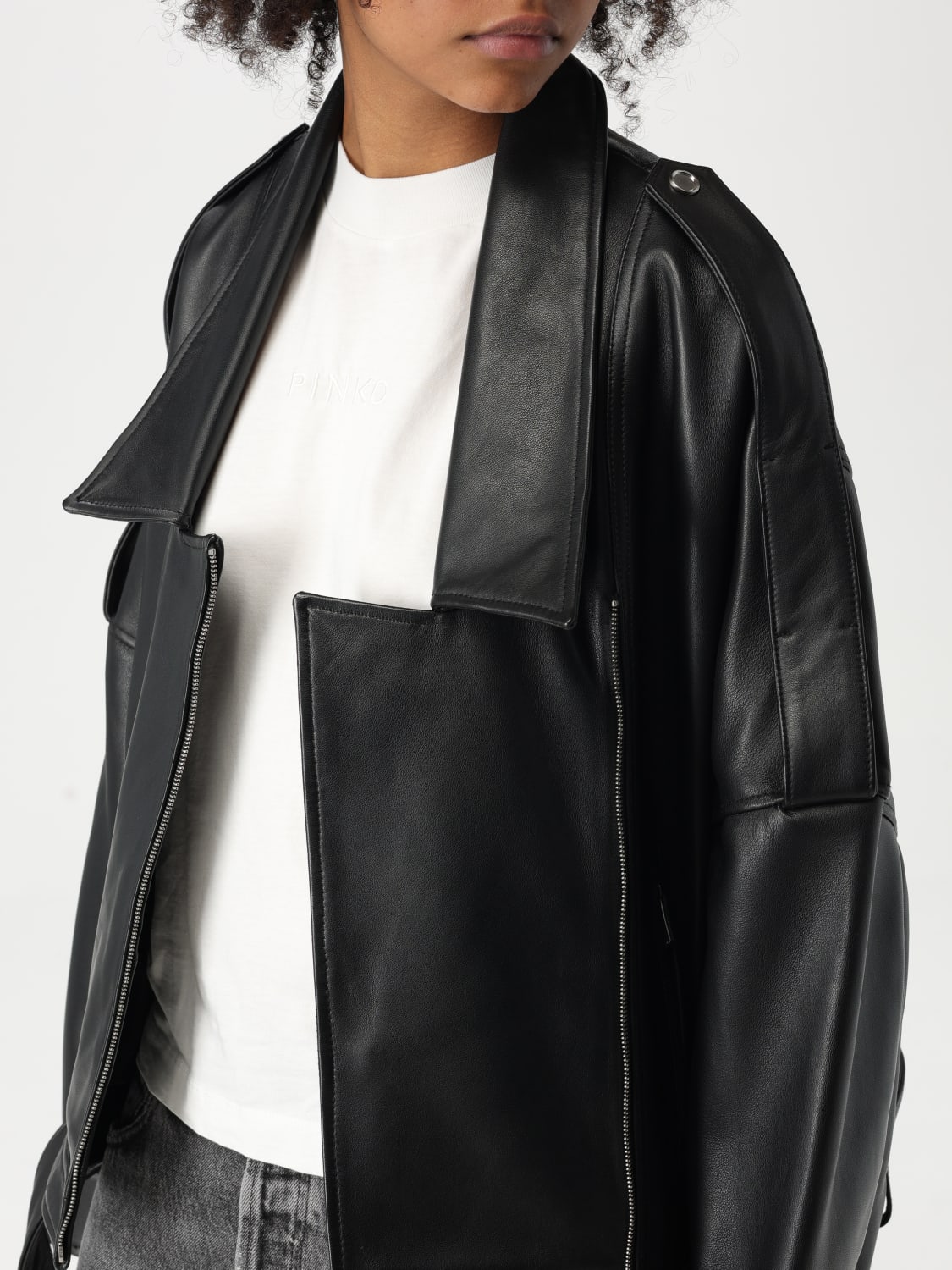 PINKO: Jacket woman - Black | Pinko jacket 104877A21L online