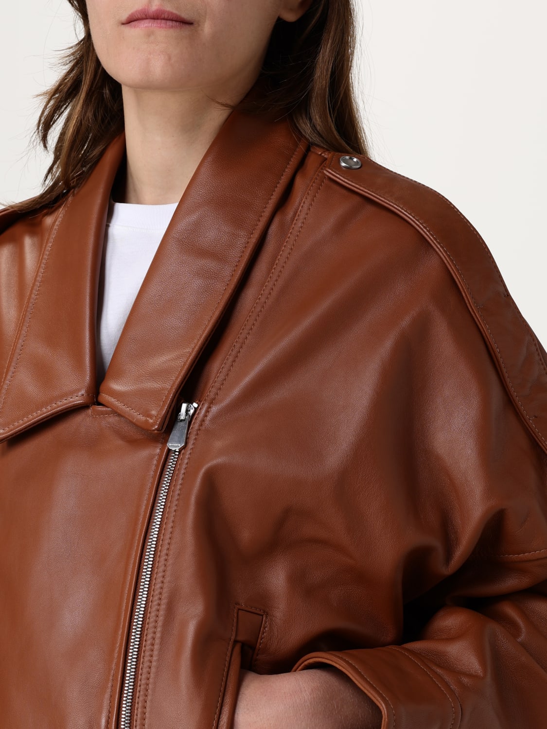 ジャケット PINKO Woman Jacket Leather 104877A21L L83 PINKO: Jacket woman - Leather | Pinko jacket 104877A21L