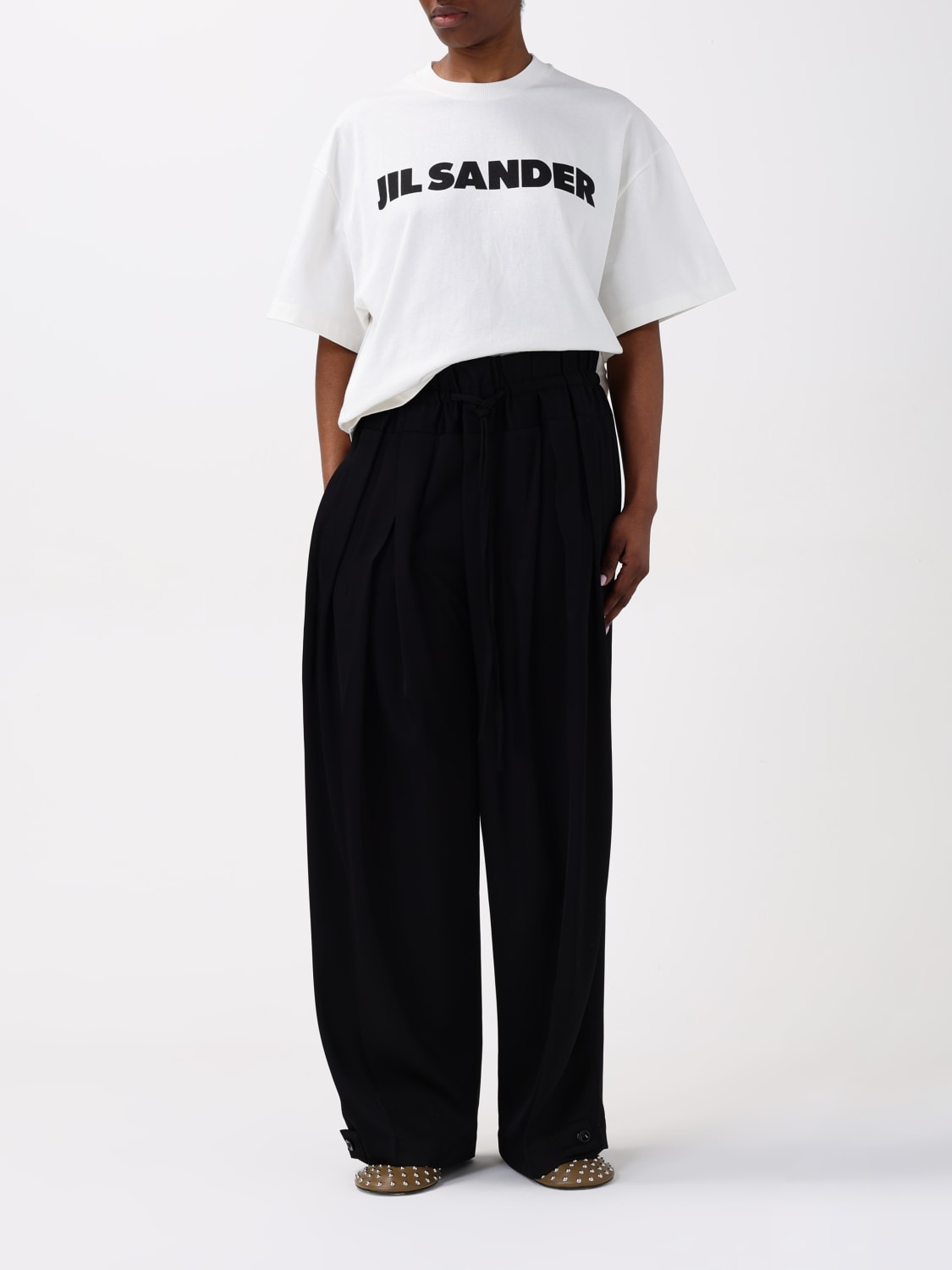 JIL SANDER: T-shirt woman - Yellow Cream | Jil Sander t