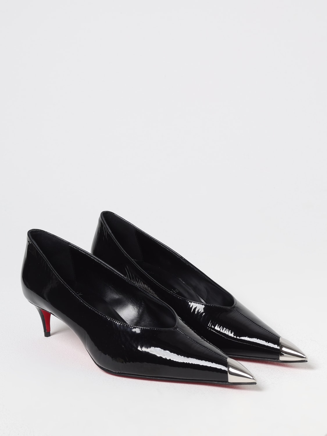 CHRISTIAN LOUBOUTIN DÉCOLLETÉ: Décolleté Christian Louboutin in vernice , Nero - Img 2