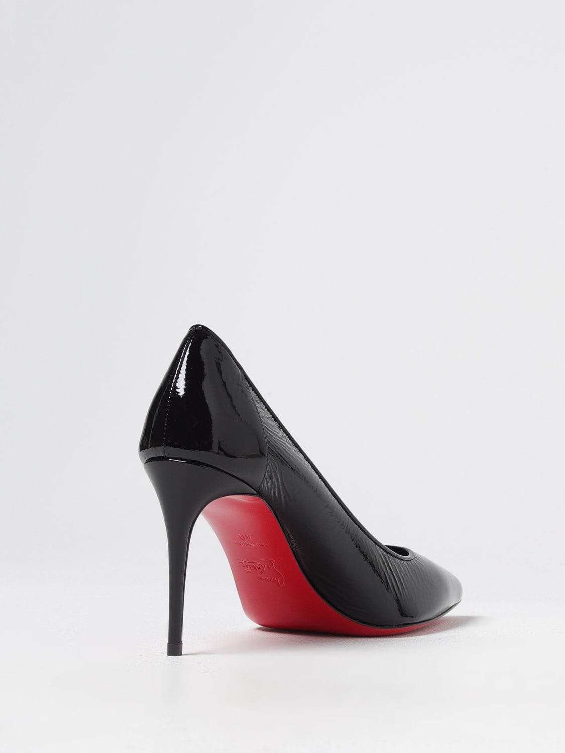 CHRISTIAN LOUBOUTIN DÉCOLLETÉ: Décolleté Kate Christian Louboutin in vernice , Nero - Img 3
